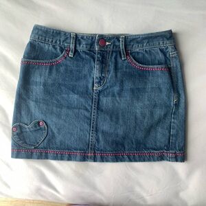 Rare Y2K Old Navy Heart Skirt with Pink Detailing